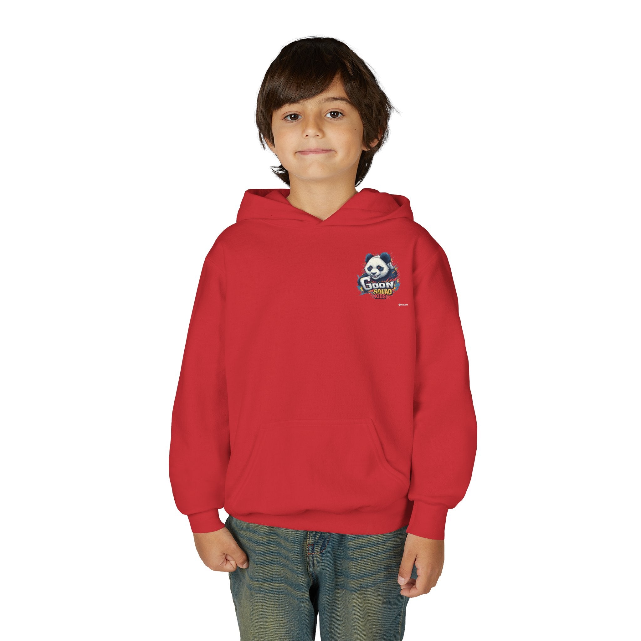 Kids Panda Cowboy Hoodie — “Goon Panda Outfitters” Graphic Youth Sweatshirt