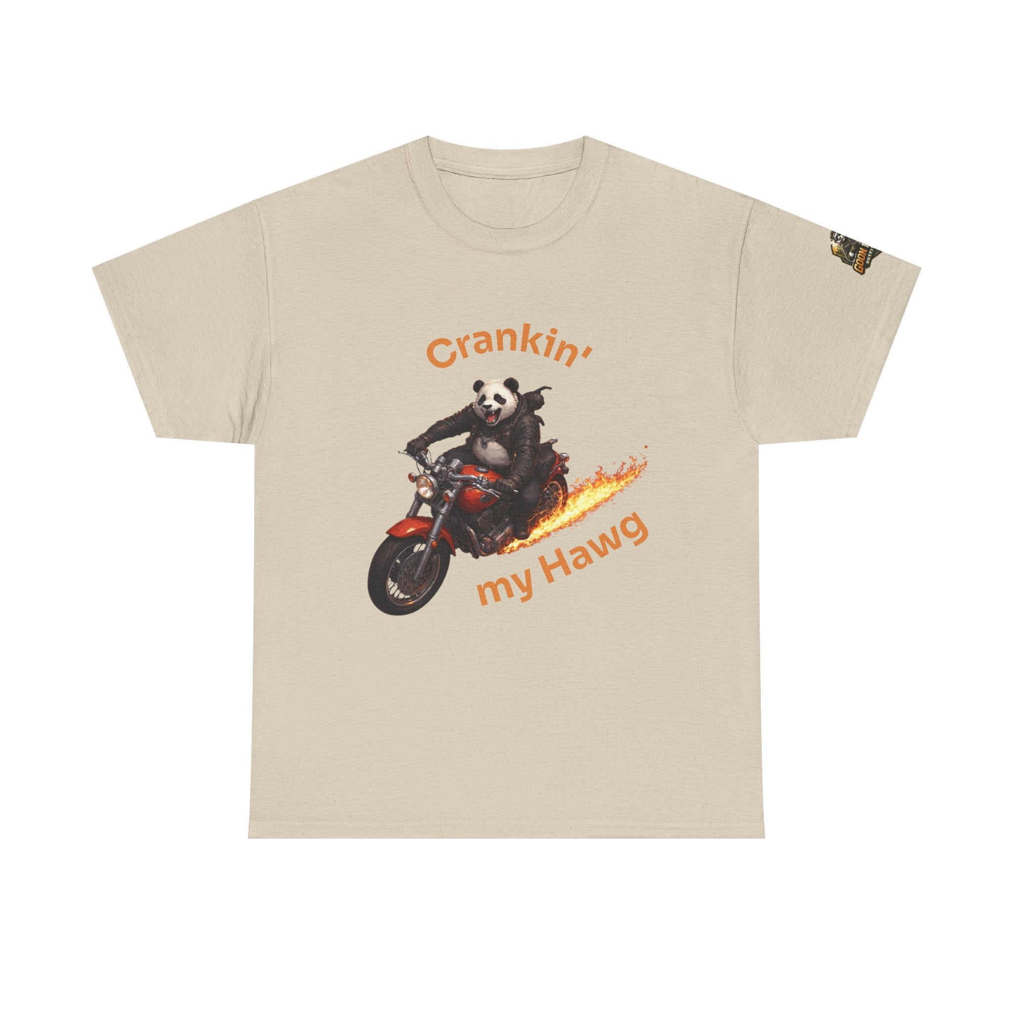 Crankin' My Hawg Motorcycle Panda T-Shirt