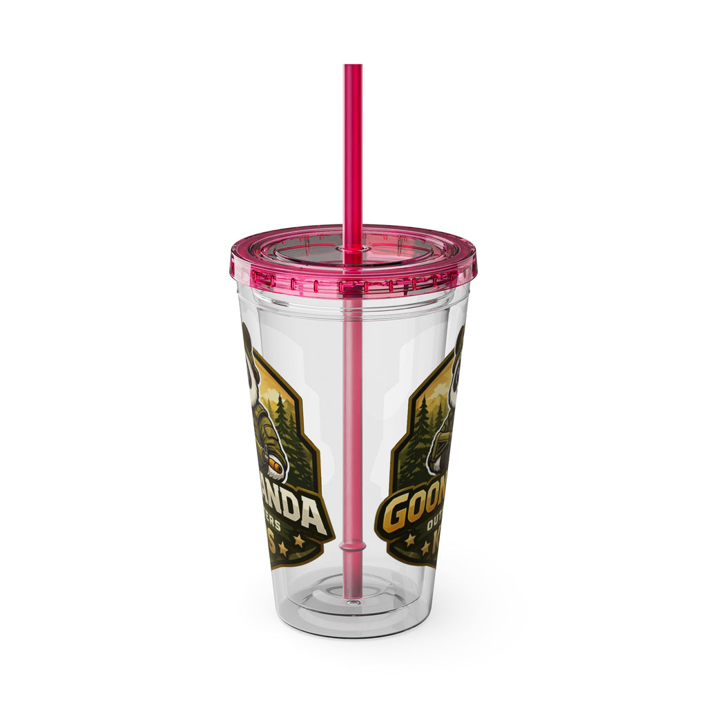 Panda Splash 16oz Tumbler with Straw — Goon Squad Kids Graphic