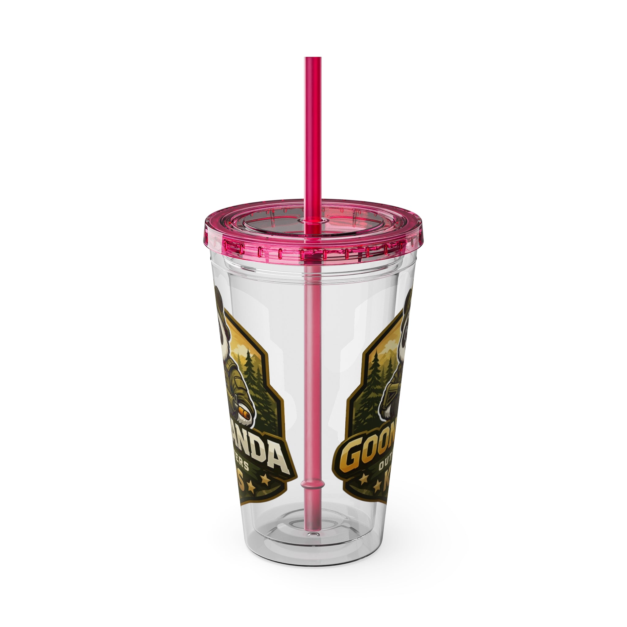 Panda Splash 16oz Tumbler with Straw — Goon Squad Kids Graphic