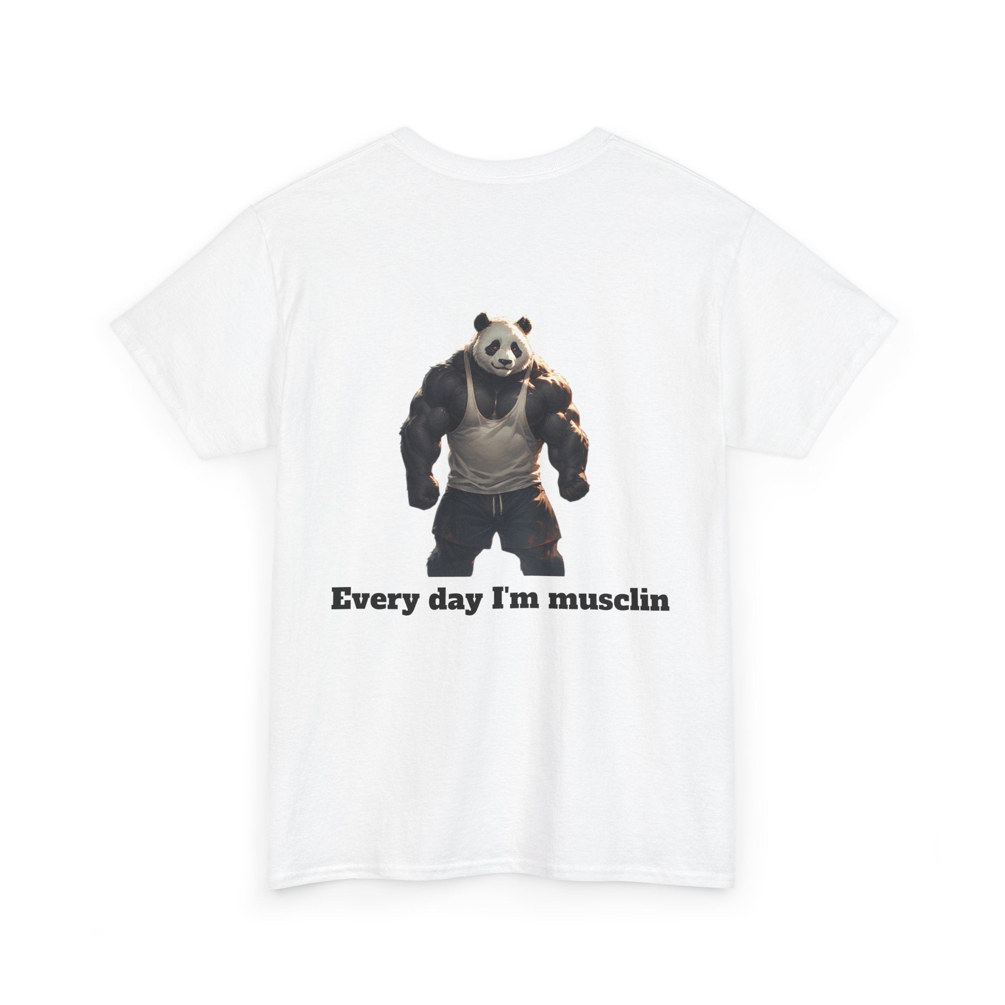 Every Day I'm Musclin Panda T-Shirt — Funny Gym Workout Tee