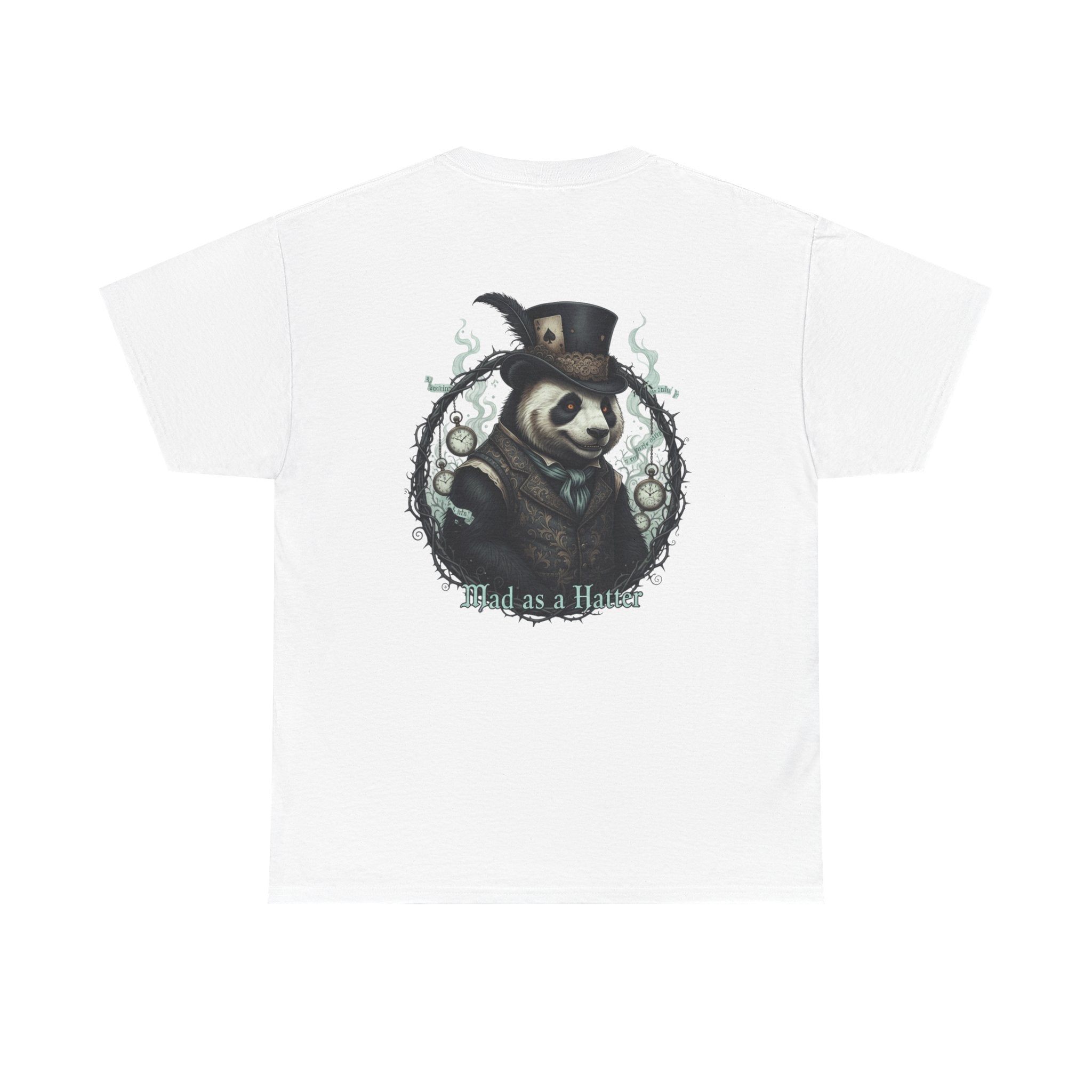 Panda in Top Hat T-Shirt — 'Mad as a Hatter' Vintage Gothic Tee
