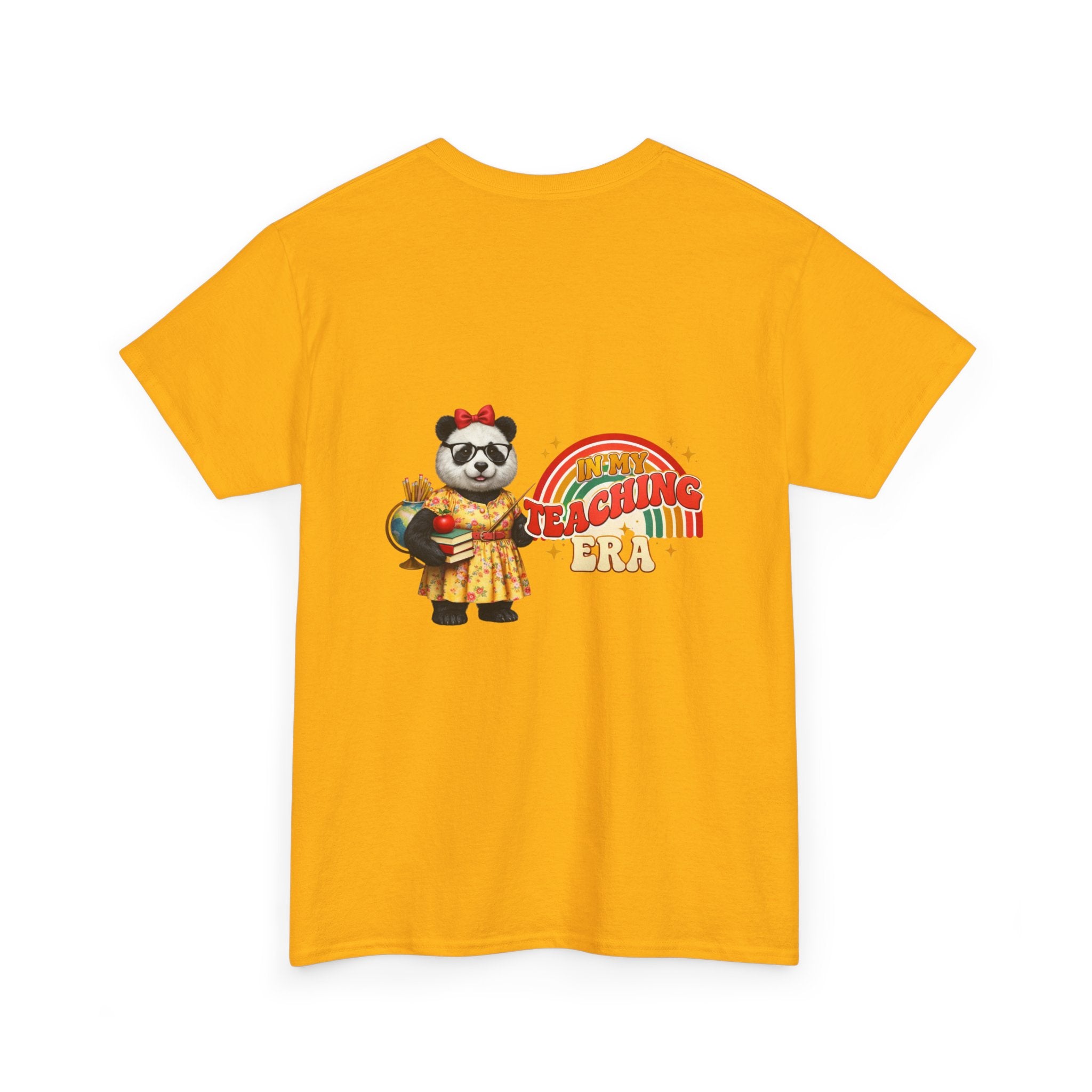 Panda Teacher Tee — 'Teaching Era' Retro Rainbow Teacher Appreciation Shirt