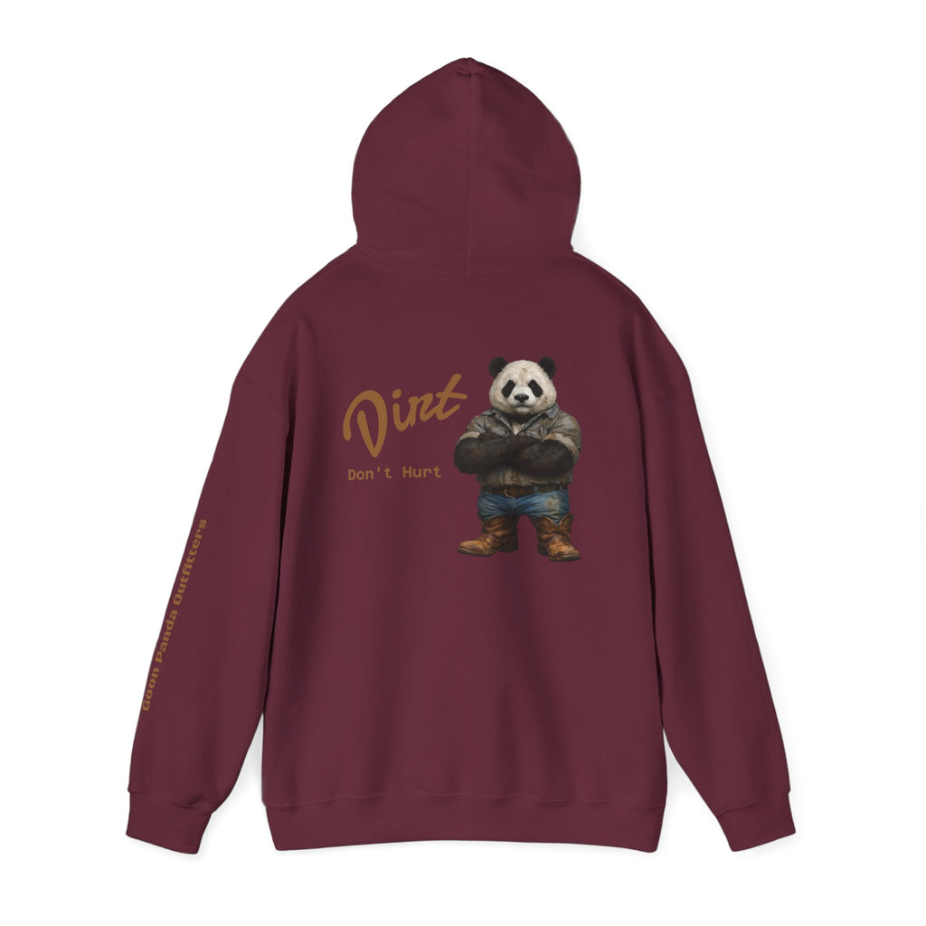 Panda 'Dirt Don't Hurt' Hoodie - Cute Vintage Bear Graphic Pullover