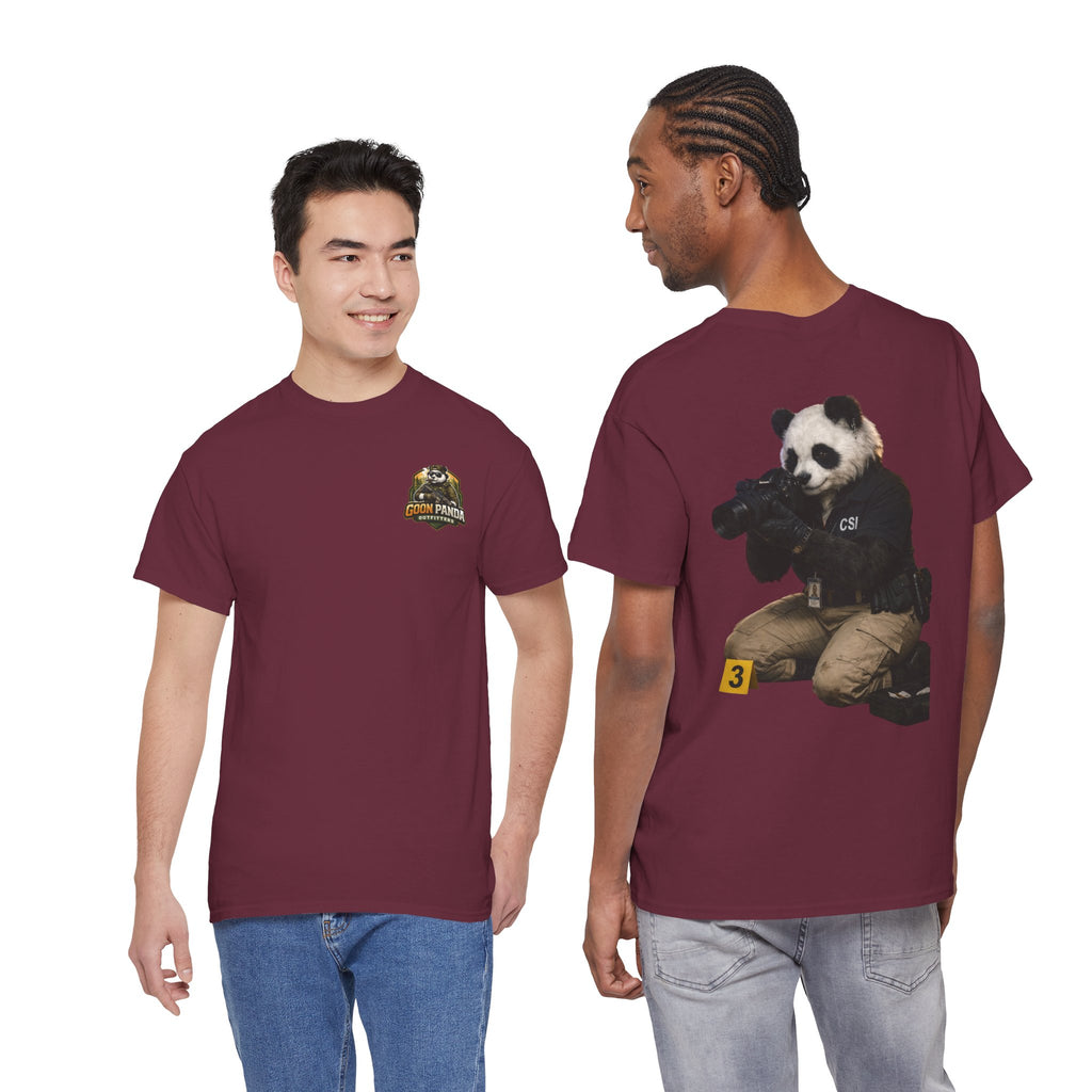 Panda Crime Scene T‑Shirt — CS Investigator Animal Graphic Tee