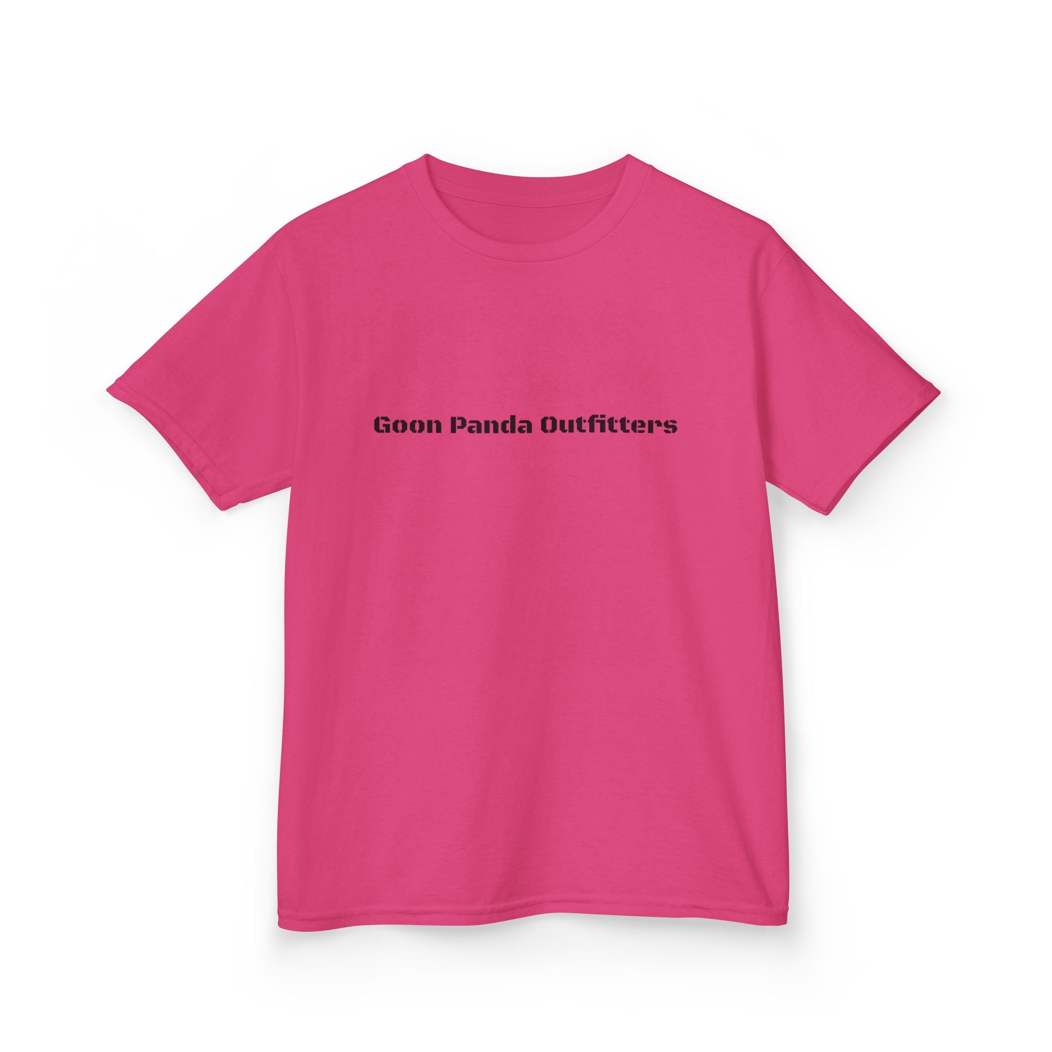 Kids Panda Tee - "Goon Panda Outfitters" Cute Panda with Hearts Kids T-Shirt