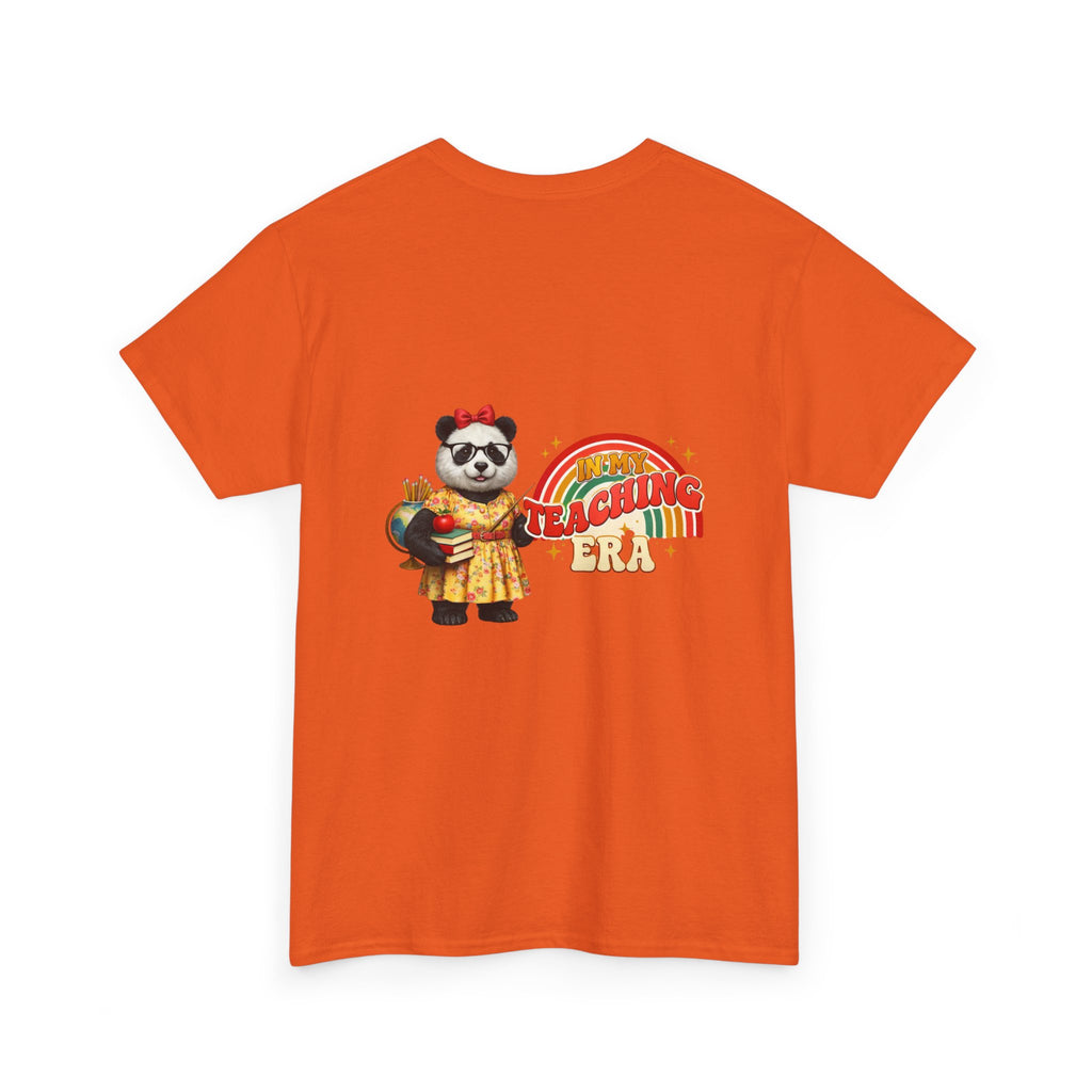 Panda Teacher Tee — 'Teaching Era' Retro Rainbow Teacher Appreciation Shirt