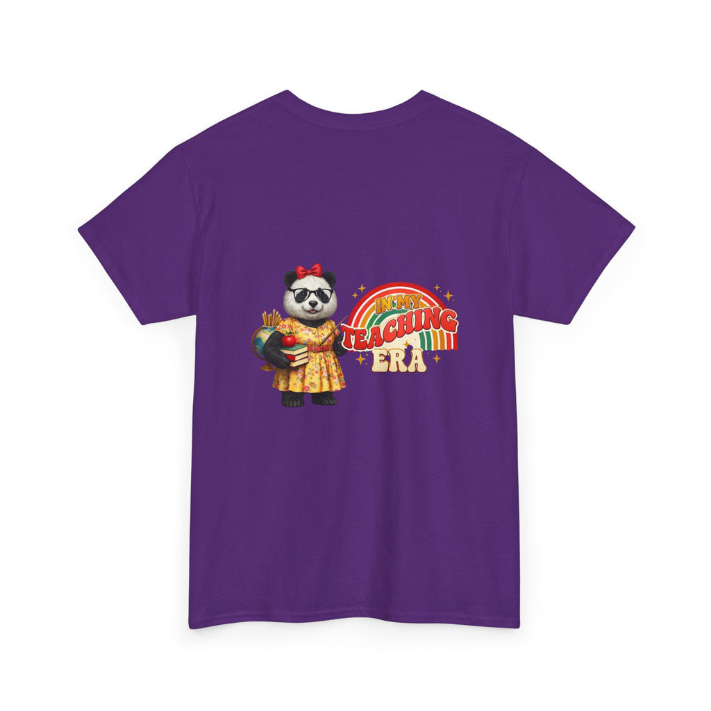 Panda Teacher Tee — 'Teaching Era' Retro Rainbow Teacher Appreciation Shirt