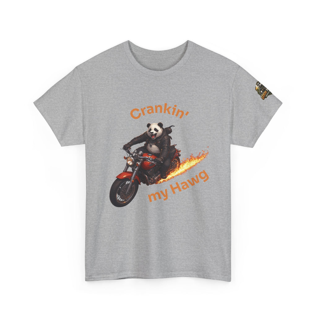 Crankin' My Hawg Motorcycle Panda T-Shirt