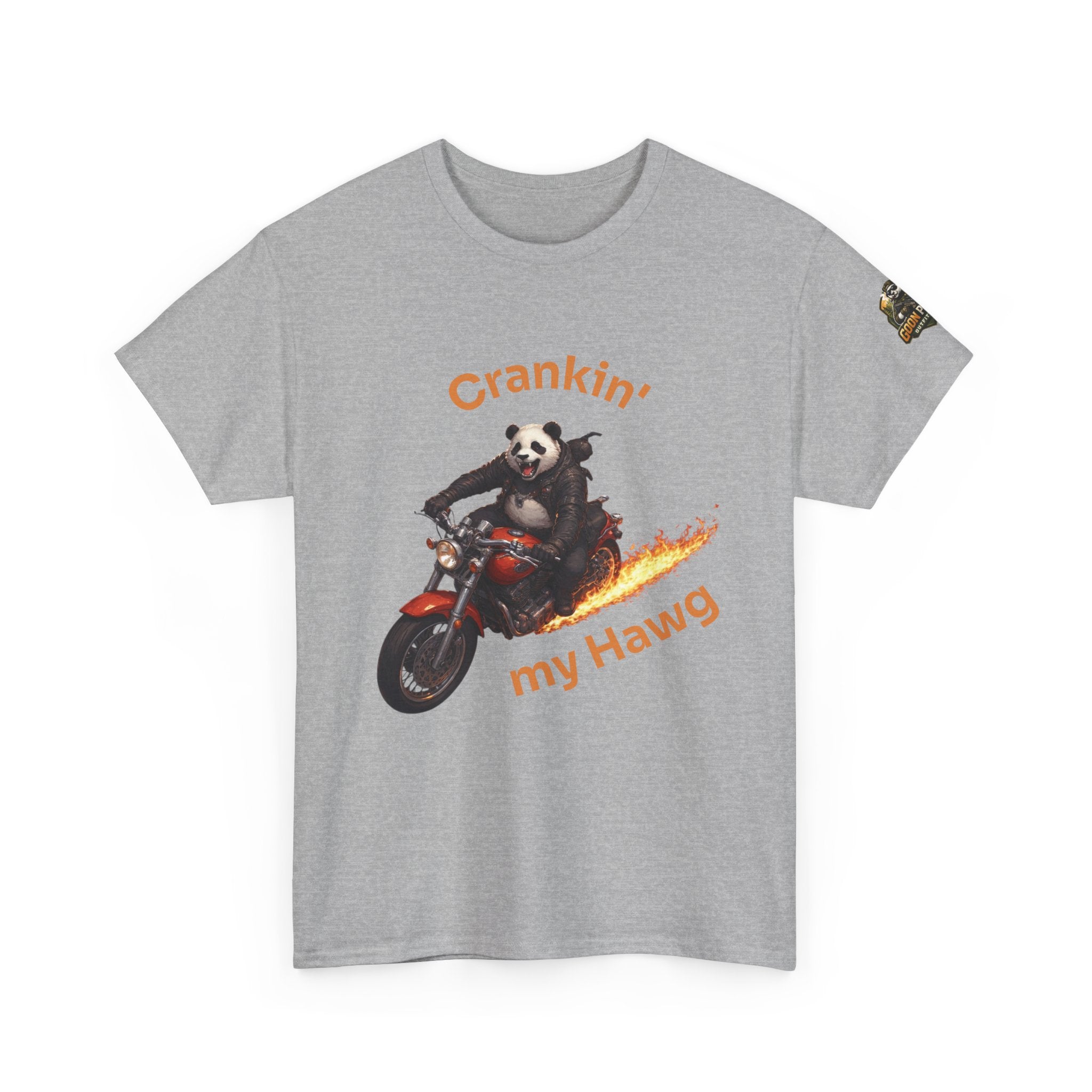 Crankin' My Hawg Motorcycle Panda T-Shirt