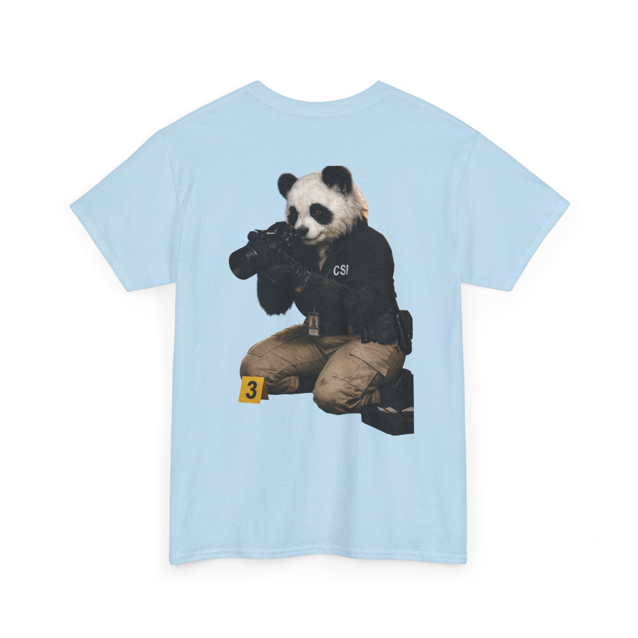 Panda Crime Scene T‑Shirt — CS Investigator Animal Graphic Tee