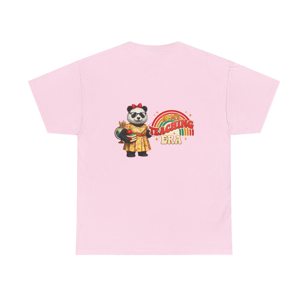 Panda Teacher Tee — 'Teaching Era' Retro Rainbow Teacher Appreciation Shirt