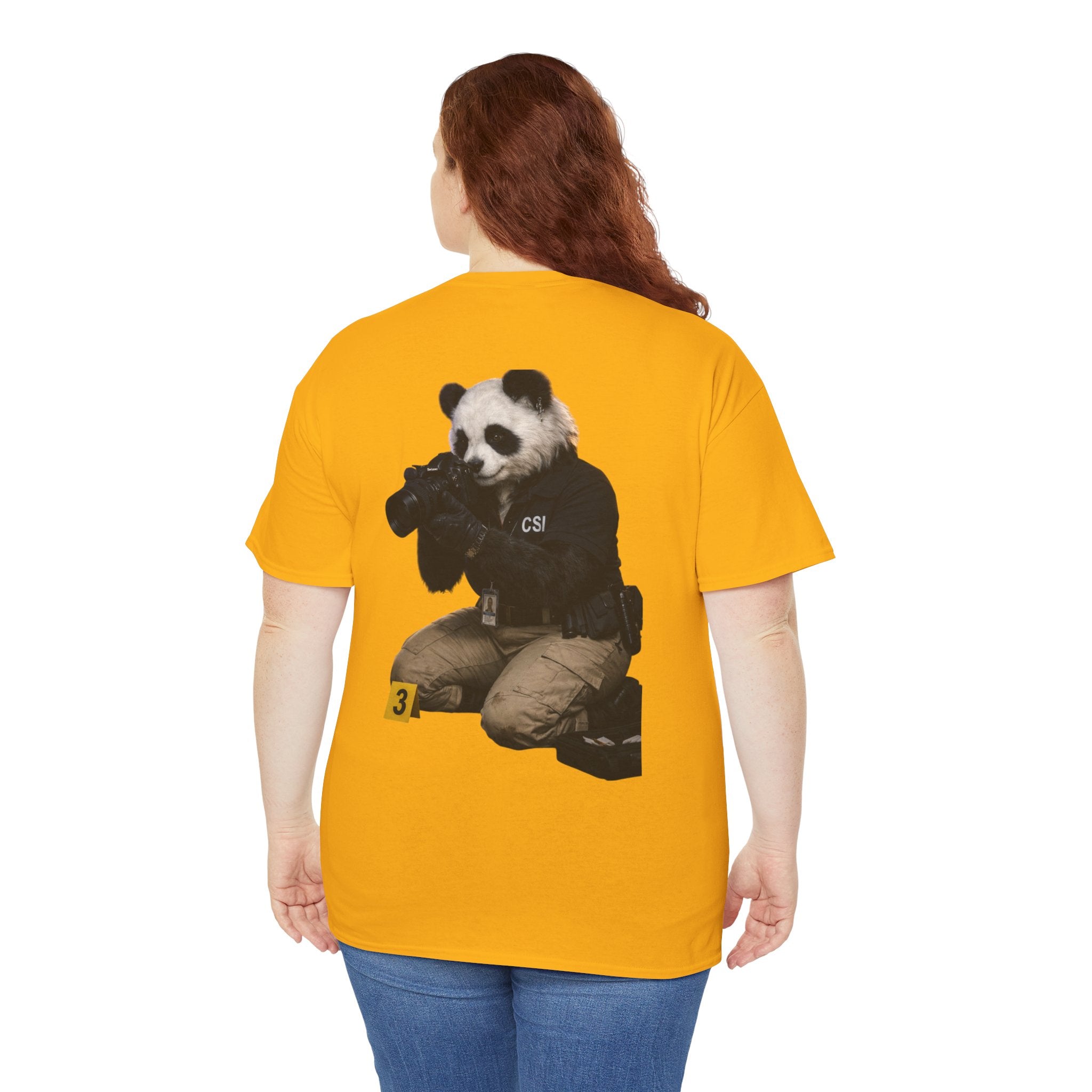 Panda Crime Scene T‑Shirt — CS Investigator Animal Graphic Tee