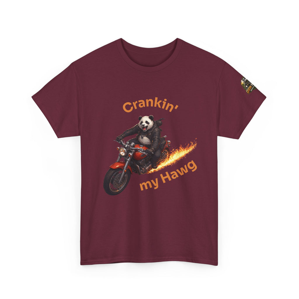 Crankin' My Hawg Motorcycle Panda T-Shirt