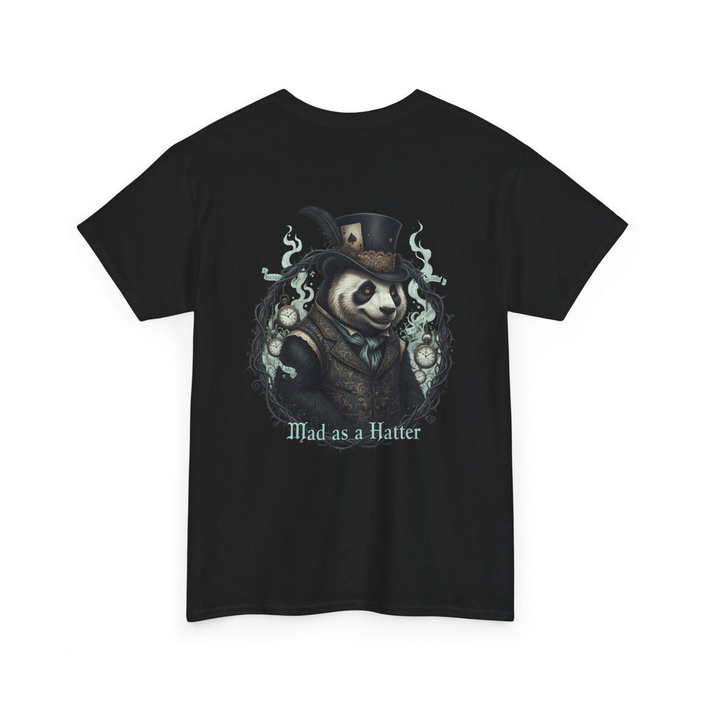 Panda in Top Hat T-Shirt — 'Mad as a Hatter' Vintage Gothic Tee