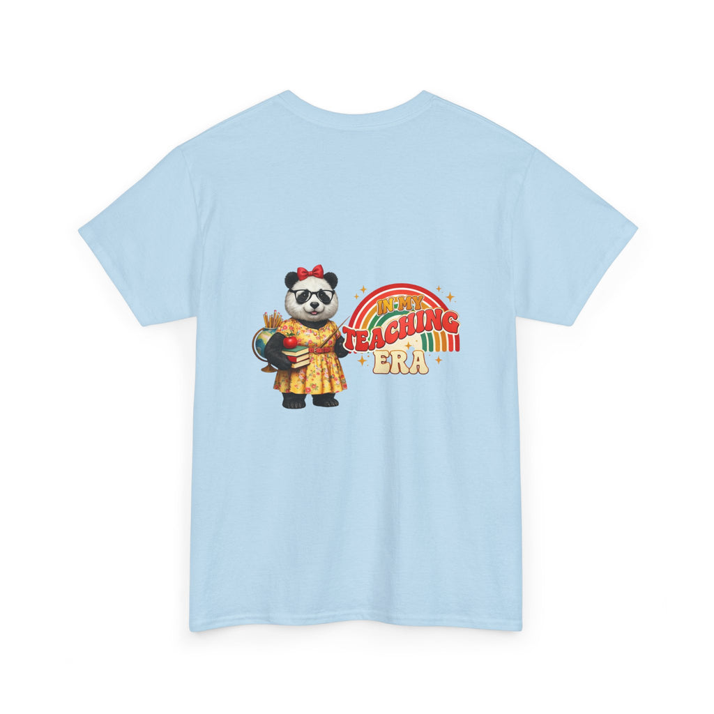 Panda Teacher Tee — 'Teaching Era' Retro Rainbow Teacher Appreciation Shirt