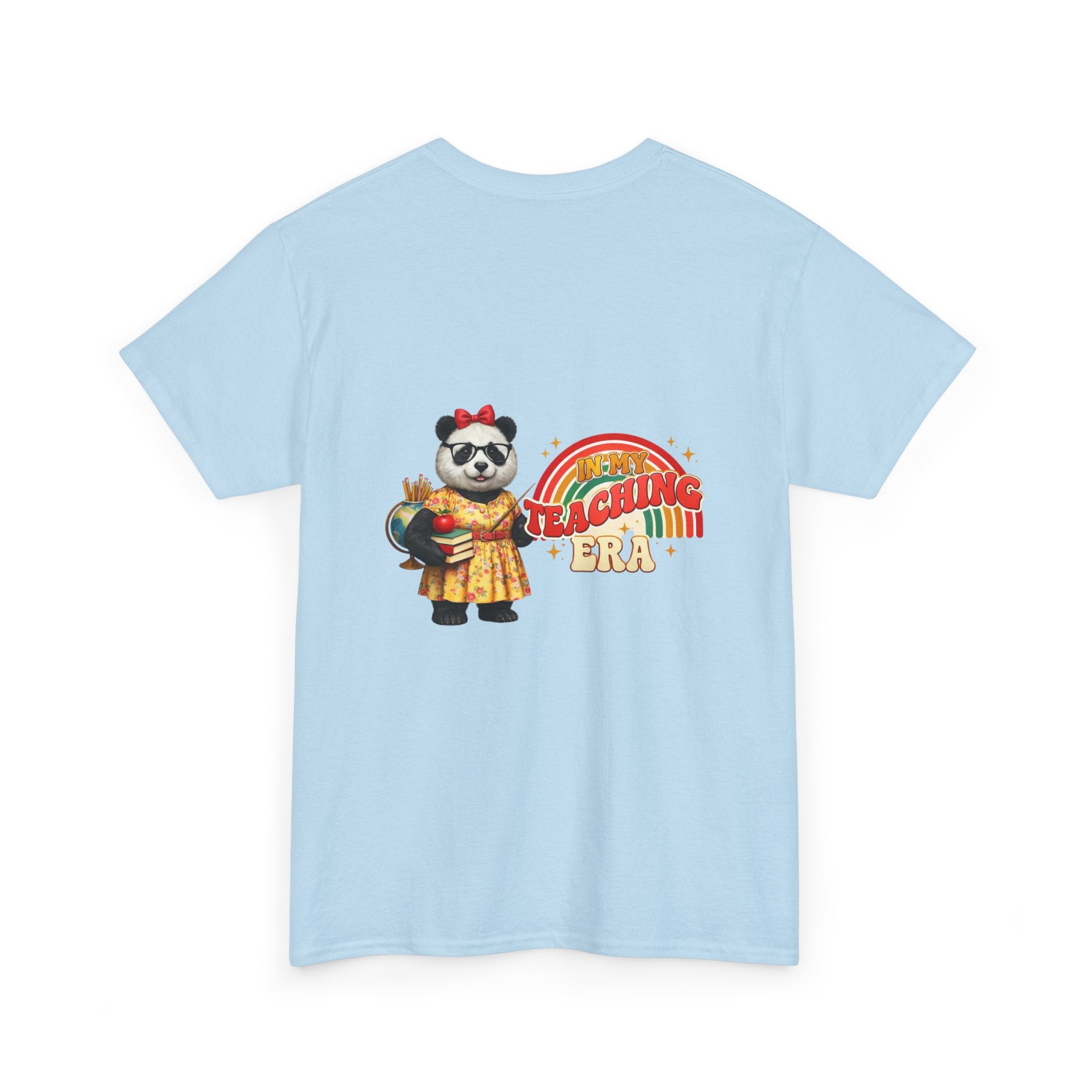 Panda Teacher Tee — 'Teaching Era' Retro Rainbow Teacher Appreciation Shirt