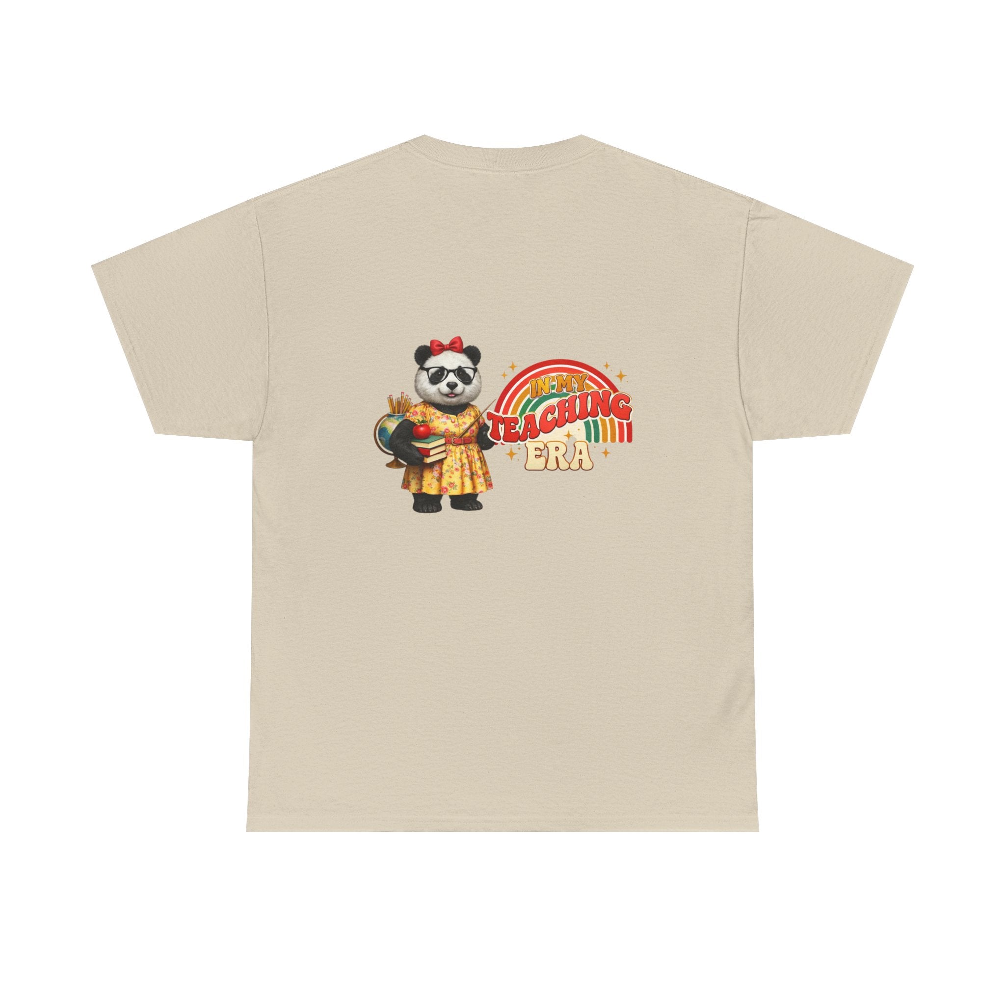 Panda Teacher Tee — 'Teaching Era' Retro Rainbow Teacher Appreciation Shirt