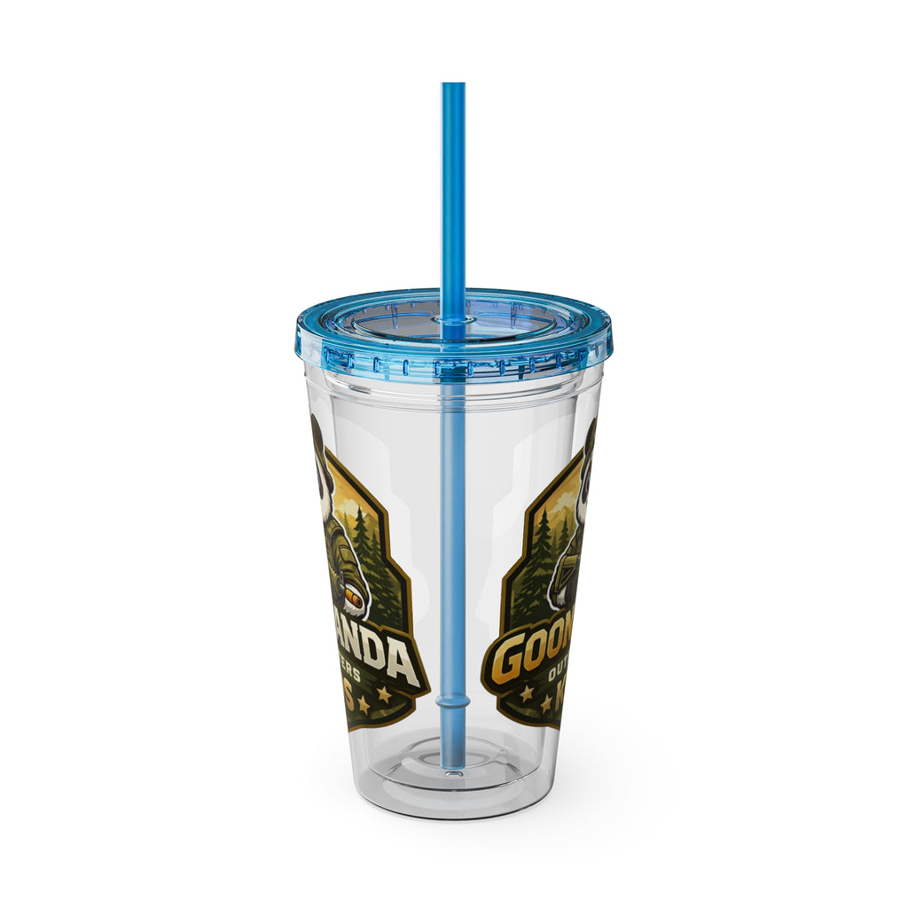 Panda Splash 16oz Tumbler with Straw — Goon Squad Kids Graphic