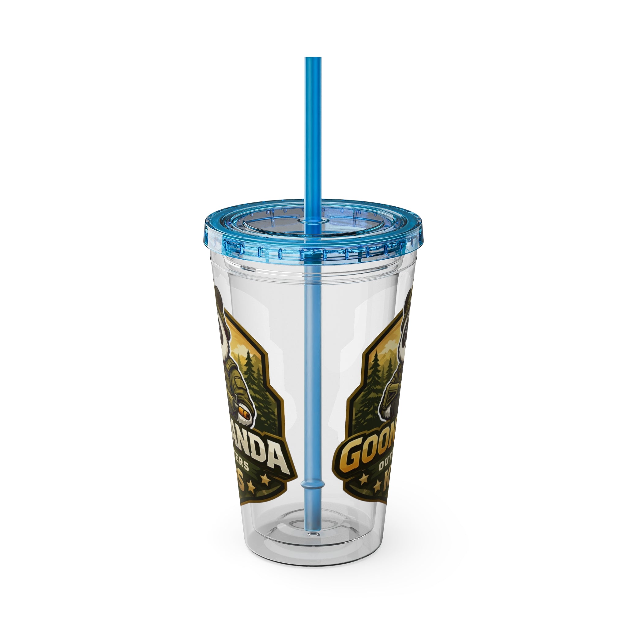 Panda Splash 16oz Tumbler with Straw — Goon Squad Kids Graphic