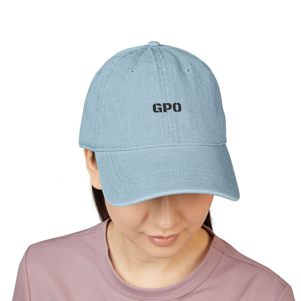 Embroidered Denim Hat