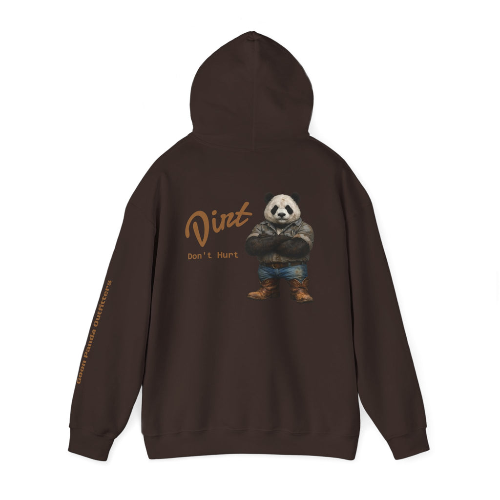 Panda 'Dirt Don't Hurt' Hoodie - Cute Vintage Bear Graphic Pullover