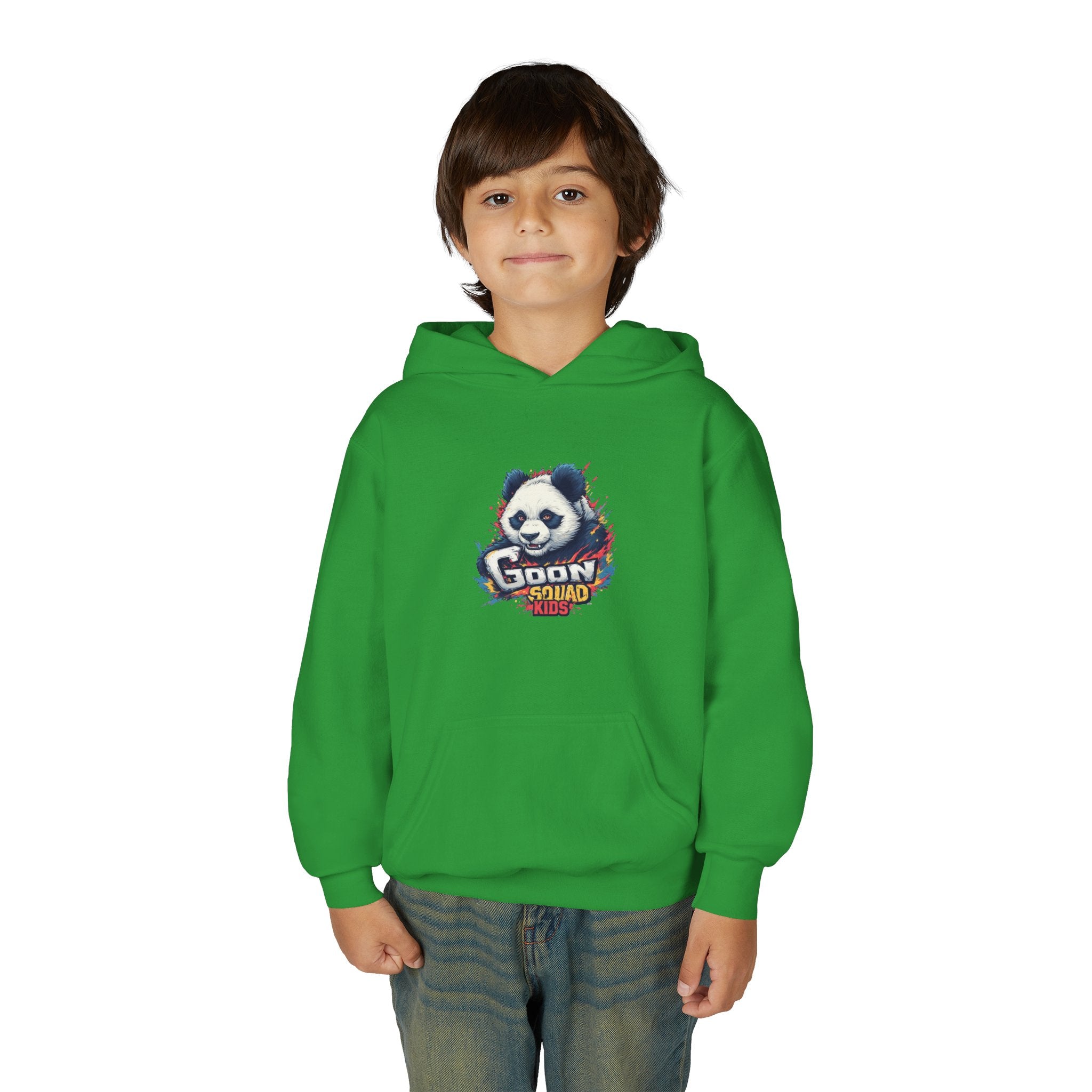 Youth Panda Hoodie - "Goon Squad" Cute Panda Graphic Kids Sweatshirt