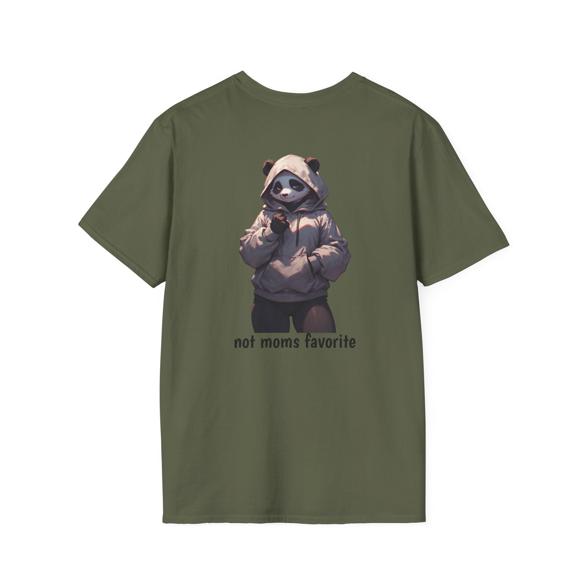 Panda Hoodie Graphic T-Shirt — "Not Mom’s Favorite" Casual Tee