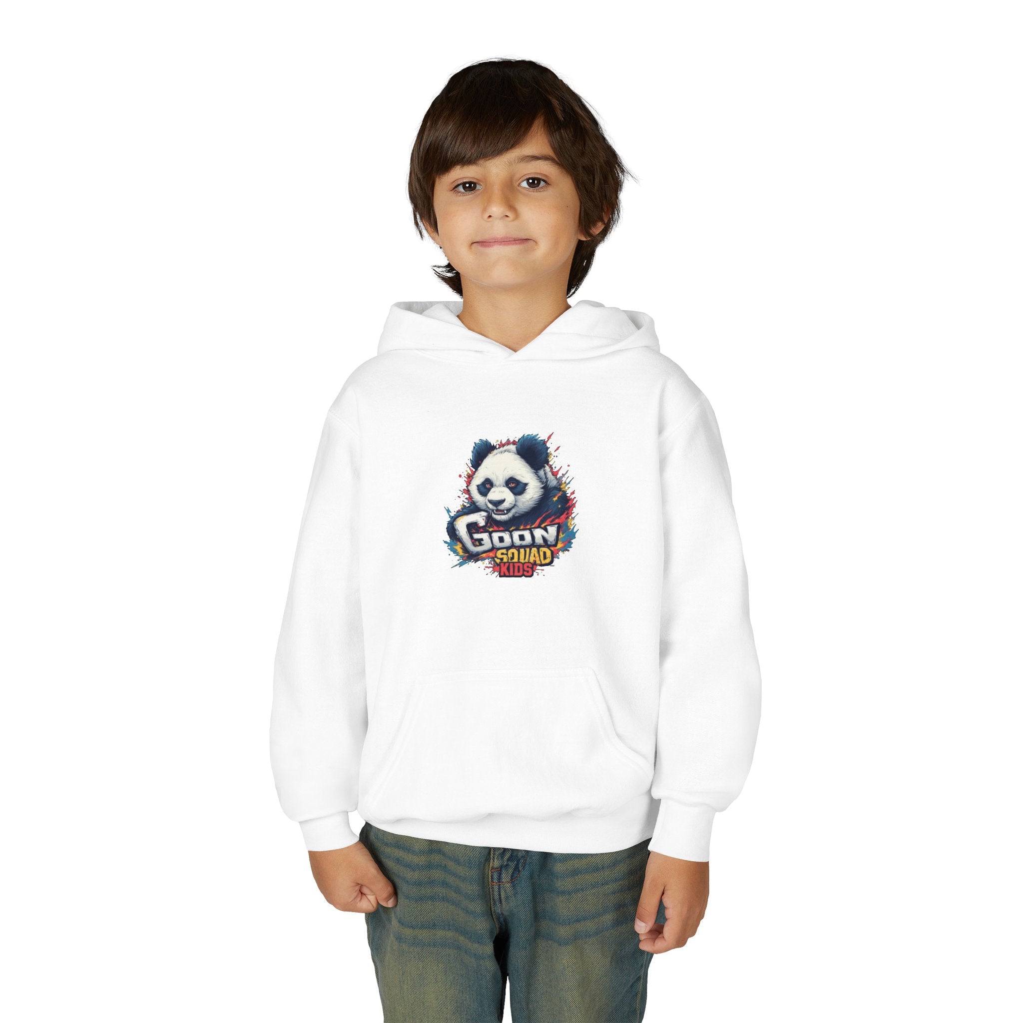 Youth Panda Hoodie - "Goon Squad" Cute Panda Graphic Kids Sweatshirt
