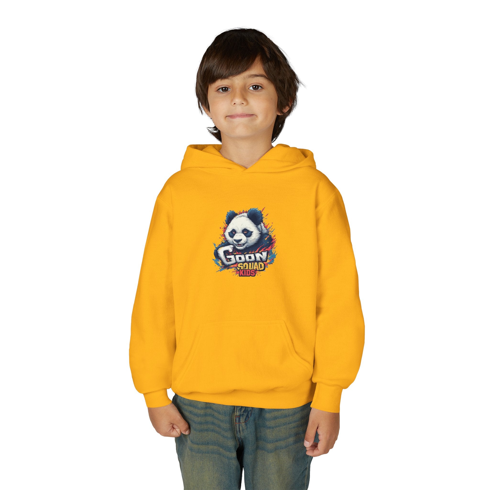 Youth Panda Hoodie - "Goon Squad" Cute Panda Graphic Kids Sweatshirt