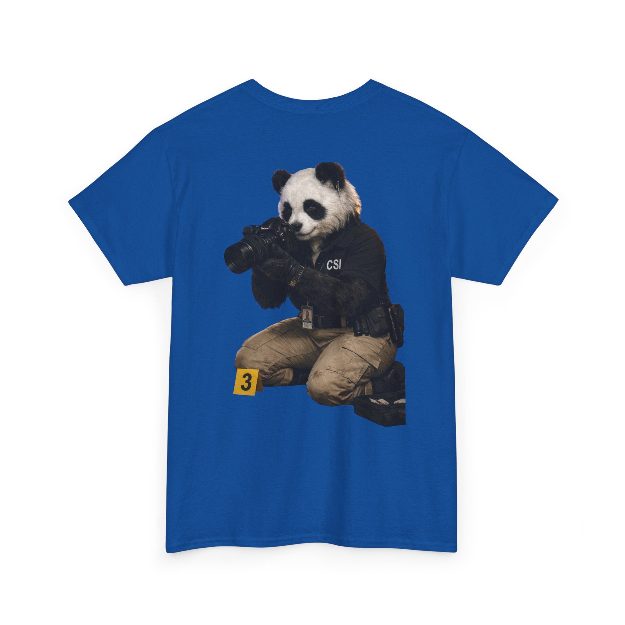 Panda Crime Scene T‑Shirt — CS Investigator Animal Graphic Tee