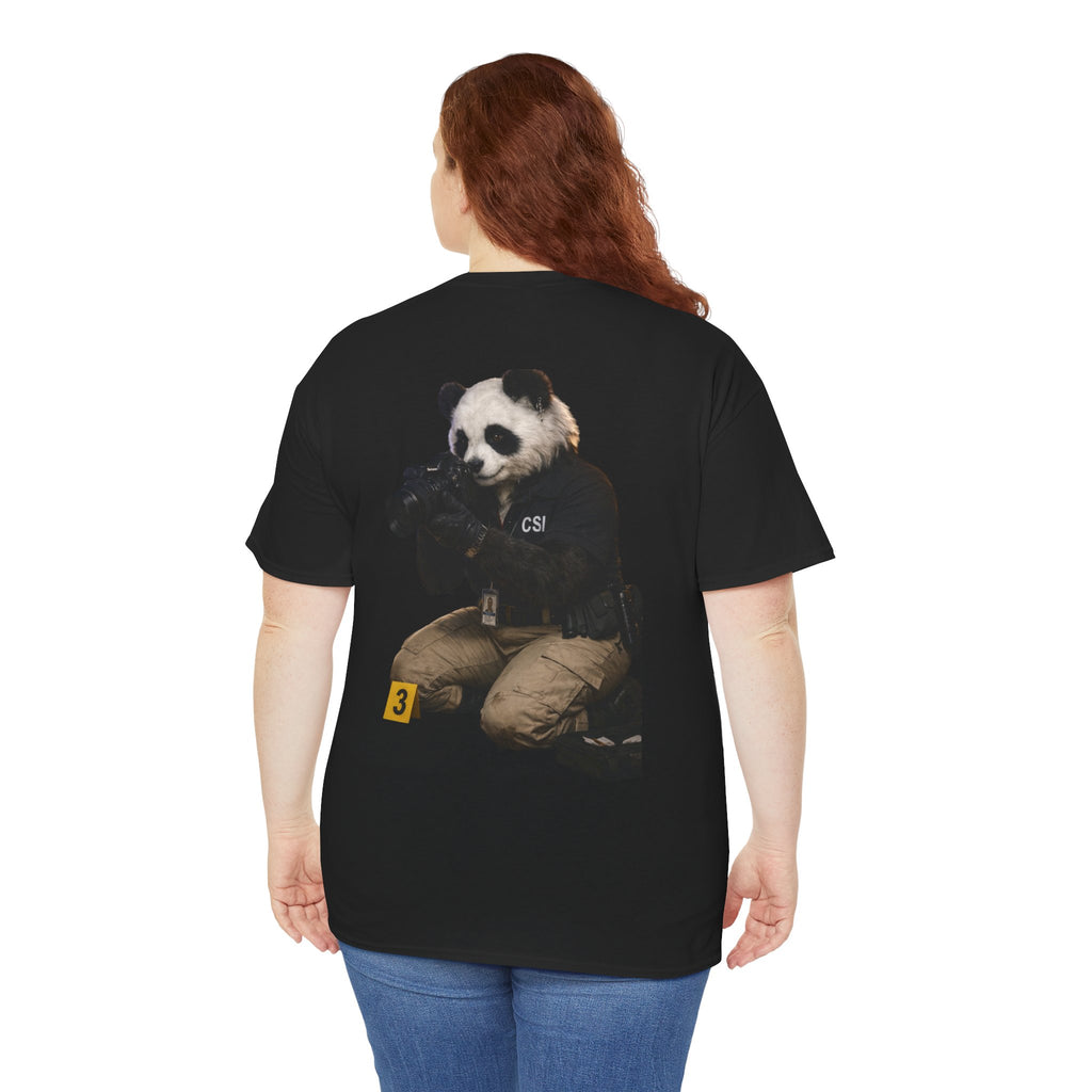Panda Crime Scene T‑Shirt — CS Investigator Animal Graphic Tee