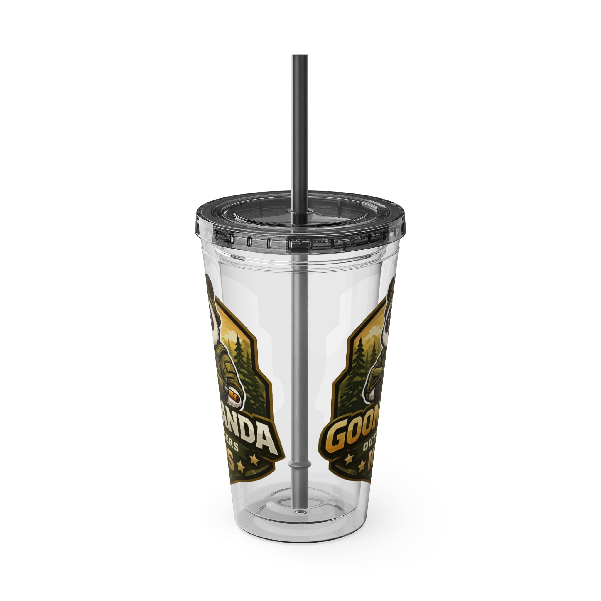 Panda Splash 16oz Tumbler with Straw — Goon Squad Kids Graphic