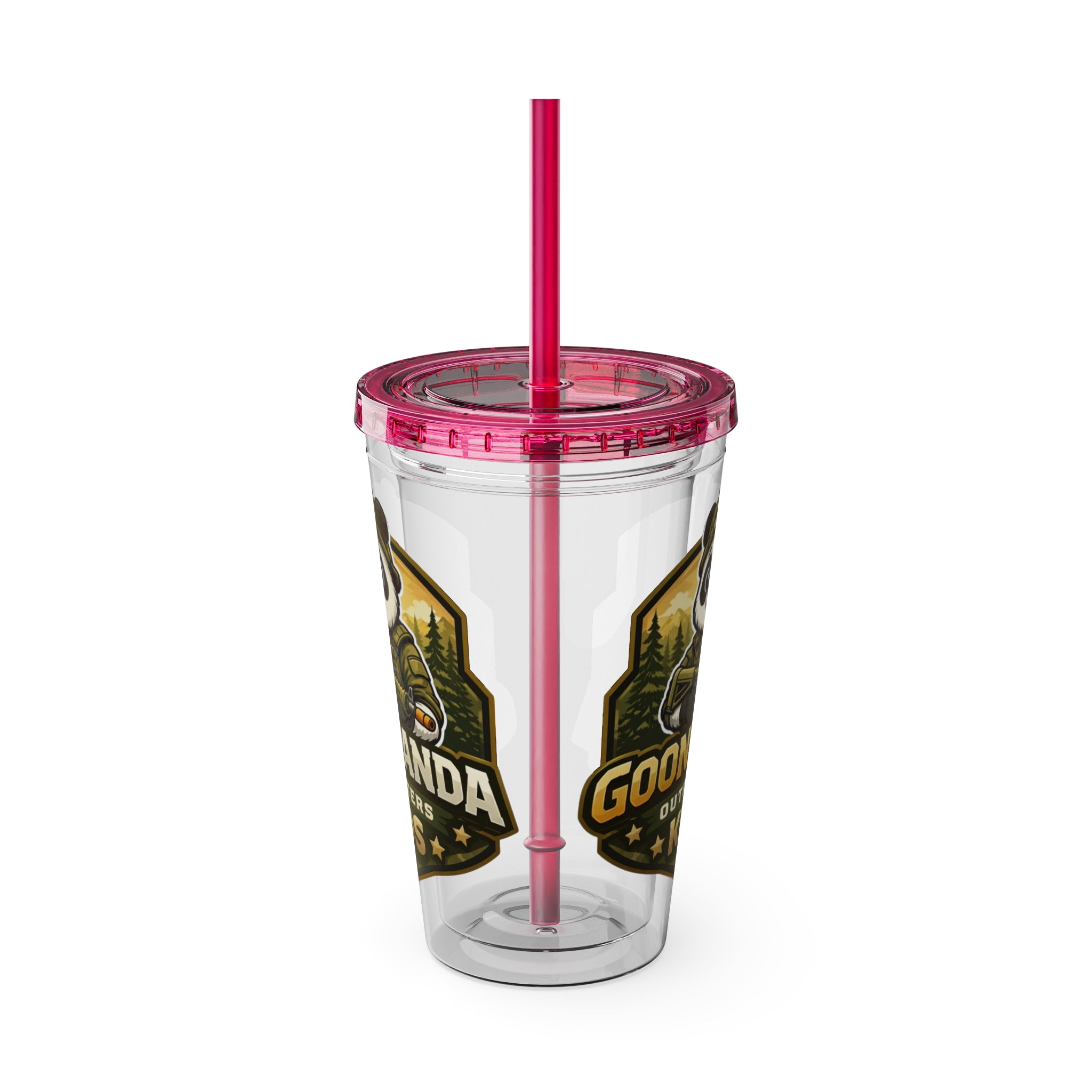 Panda Splash 16oz Tumbler with Straw — Goon Squad Kids Graphic