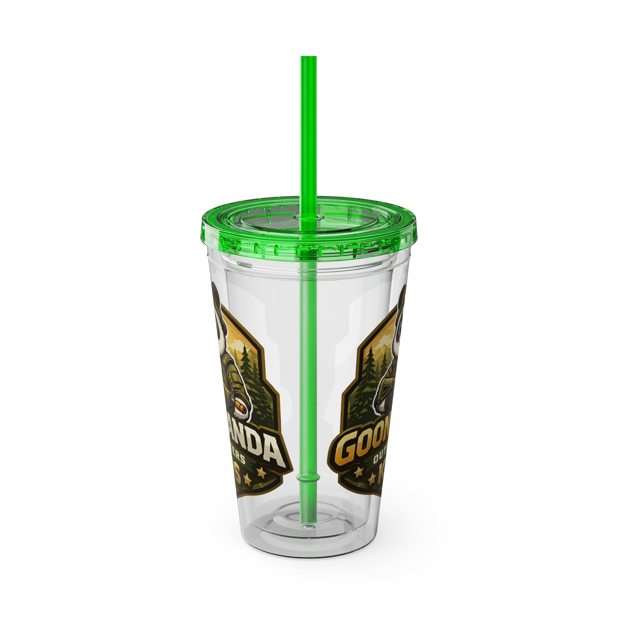 Panda Splash 16oz Tumbler with Straw — Goon Squad Kids Graphic