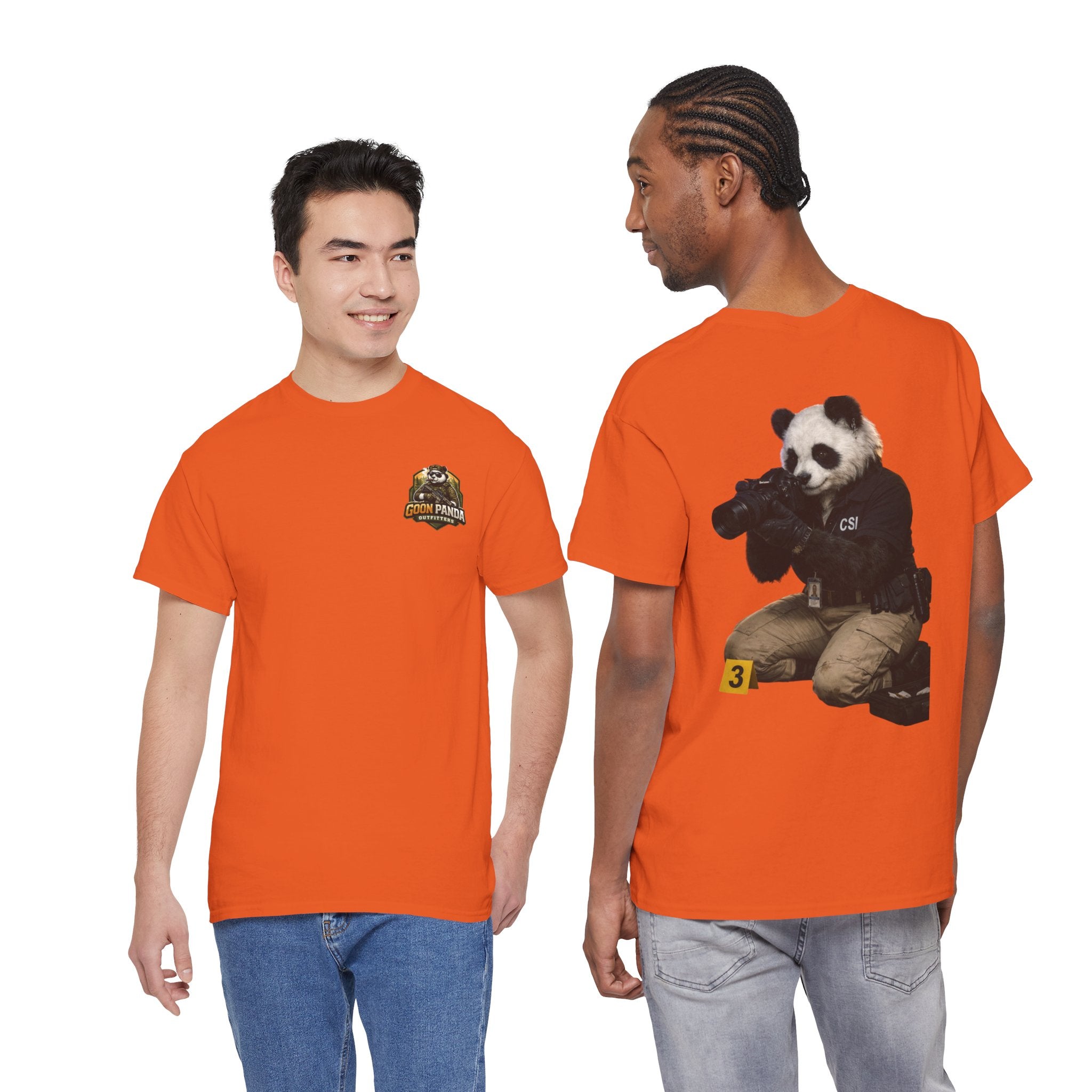 Panda Crime Scene T‑Shirt — CS Investigator Animal Graphic Tee
