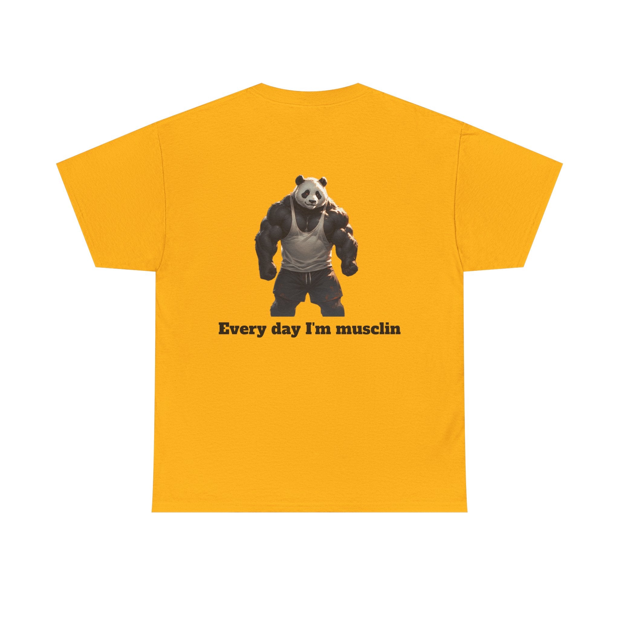 Every Day I'm Musclin Panda T-Shirt — Funny Gym Workout Tee