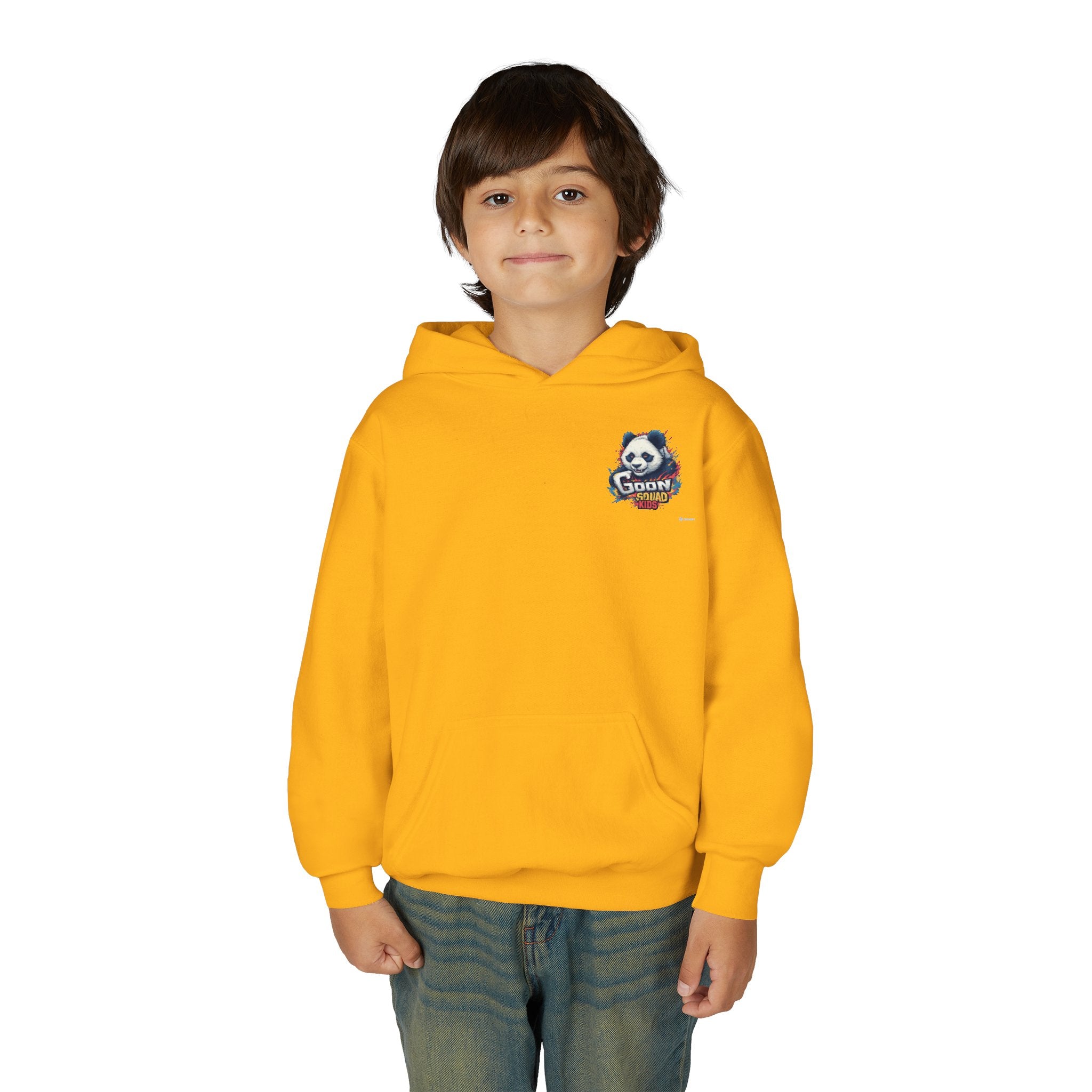 Kids Panda Cowboy Hoodie — “Goon Panda Outfitters” Graphic Youth Sweatshirt