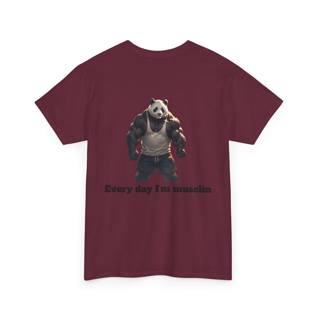 Every Day I'm Musclin Panda T-Shirt — Funny Gym Workout Tee