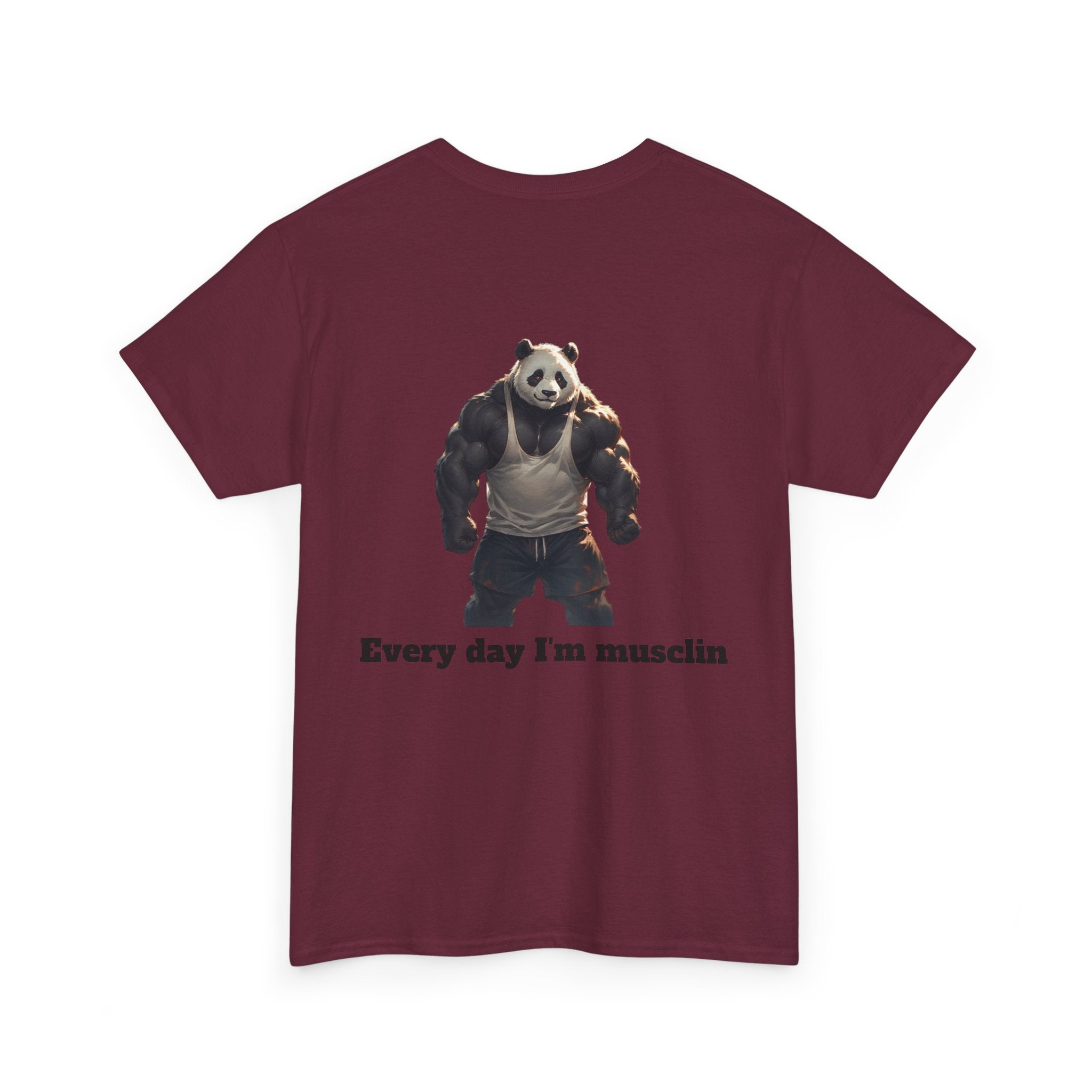 Every Day I'm Musclin Panda T-Shirt — Funny Gym Workout Tee