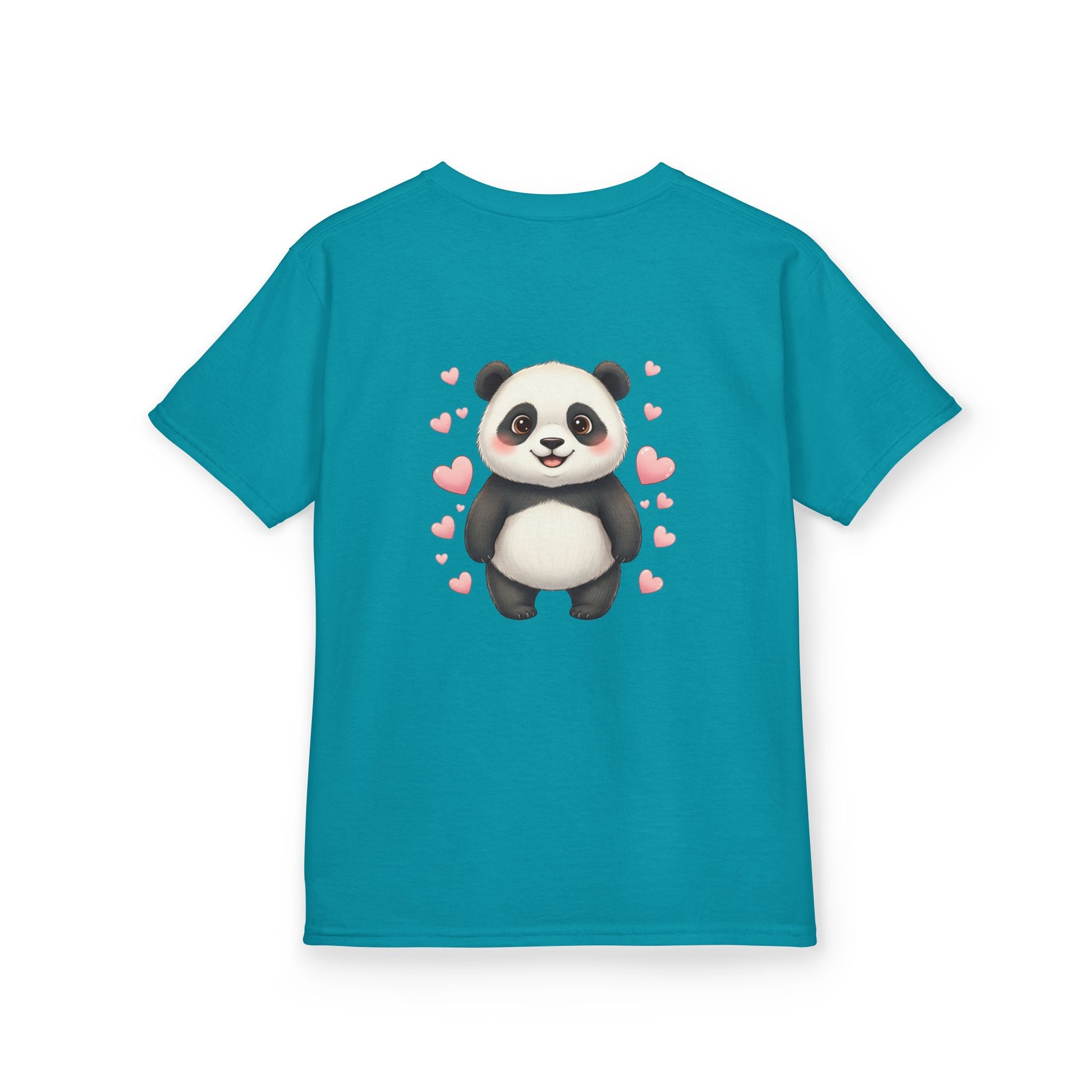 Kids Panda Tee - "Goon Panda Outfitters" Cute Panda with Hearts Kids T-Shirt