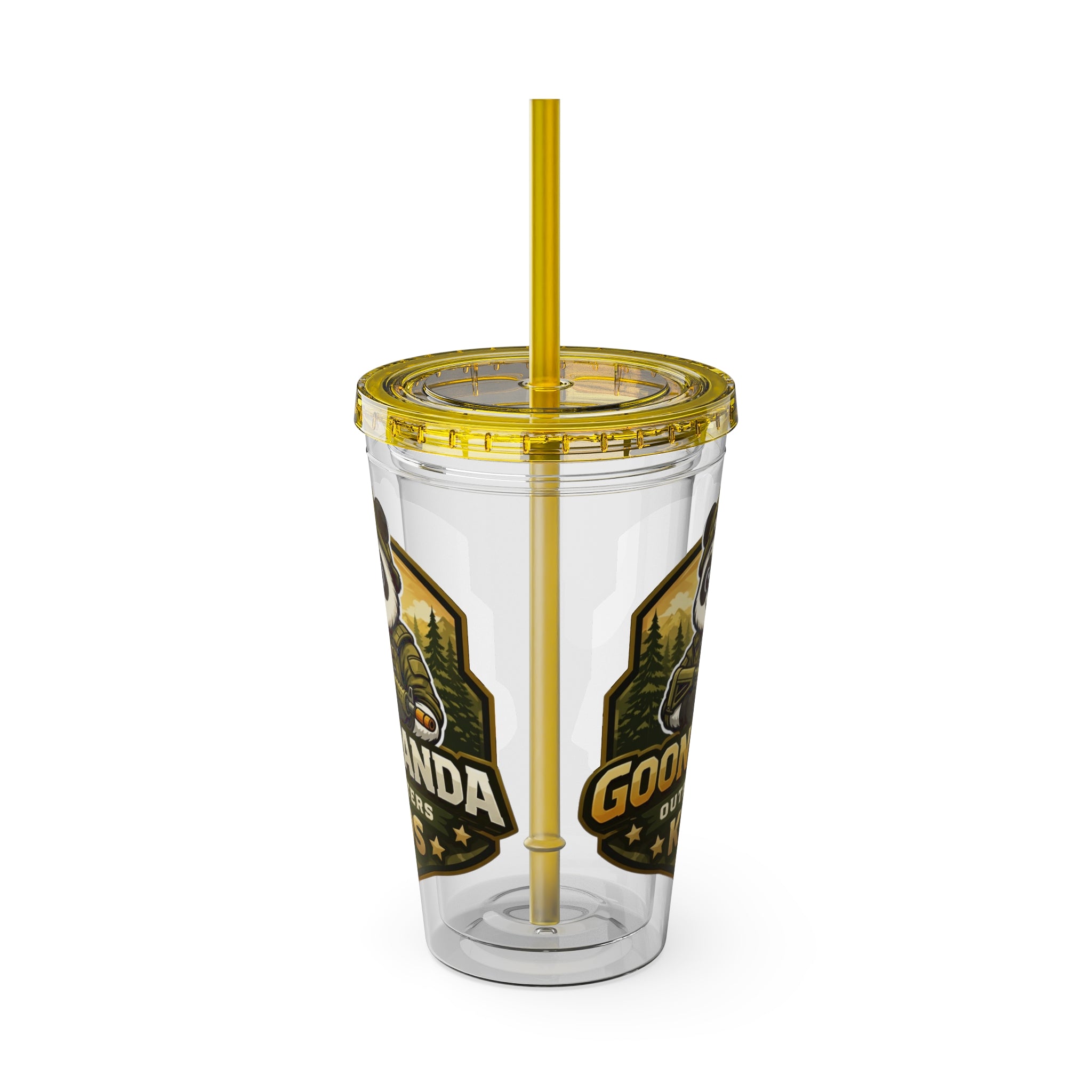 Panda Splash 16oz Tumbler with Straw — Goon Squad Kids Graphic