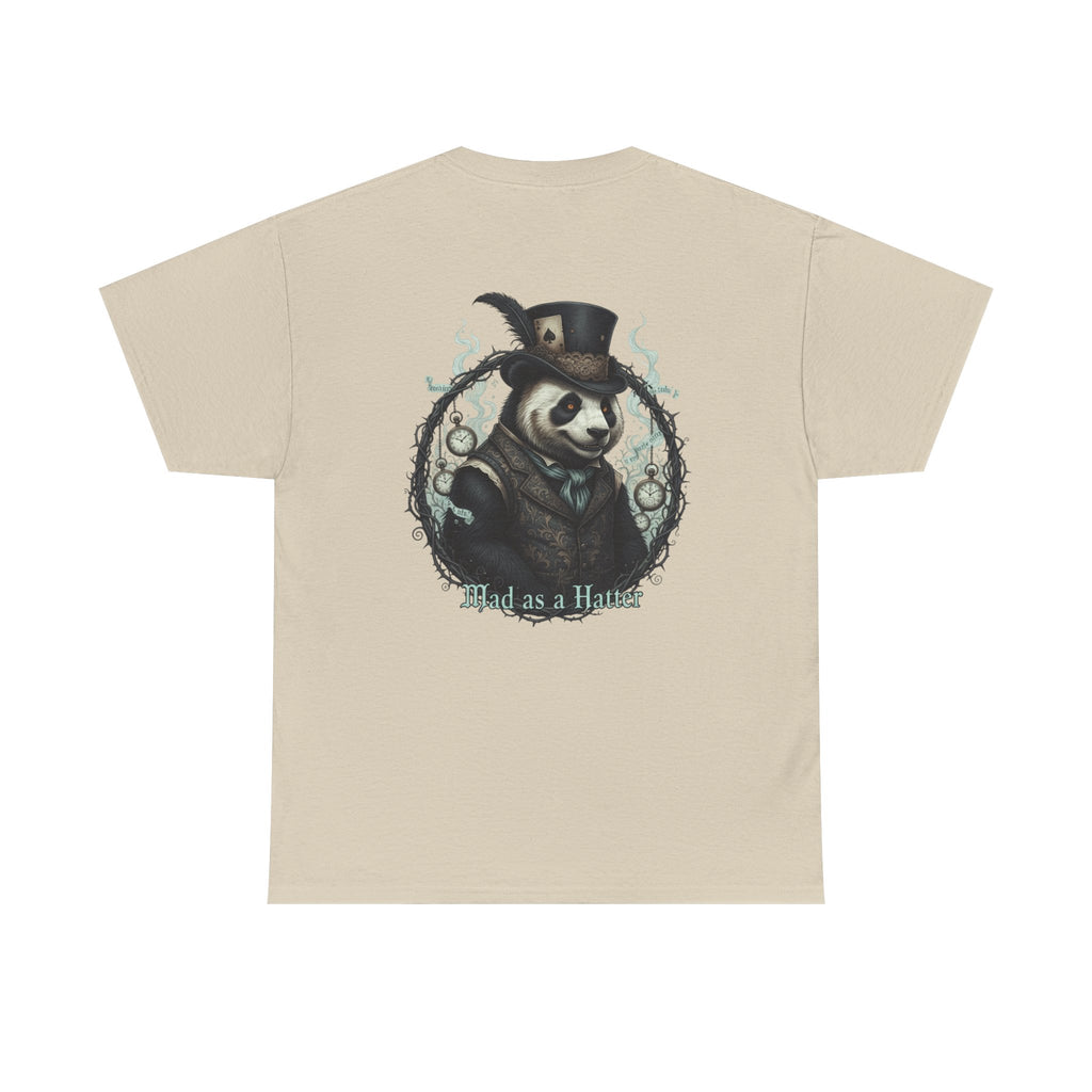 Panda in Top Hat T-Shirt — 'Mad as a Hatter' Vintage Gothic Tee