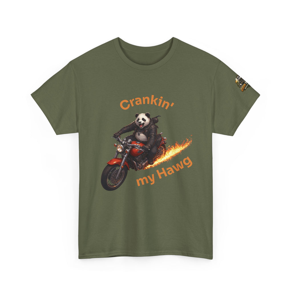 Crankin' My Hawg Motorcycle Panda T-Shirt