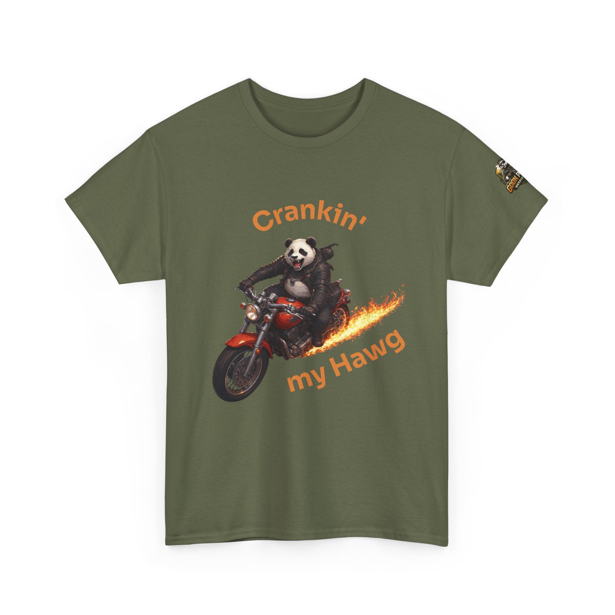Crankin' My Hawg Motorcycle Panda T-Shirt