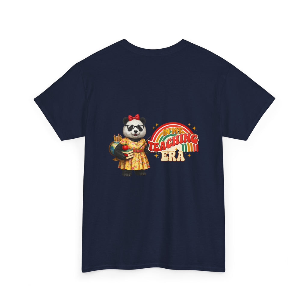 Panda Teacher Tee — 'Teaching Era' Retro Rainbow Teacher Appreciation Shirt