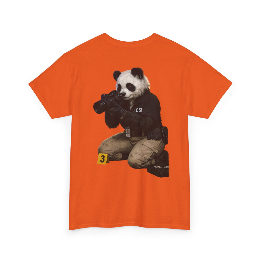 Panda Crime Scene T‑Shirt — CS Investigator Animal Graphic Tee