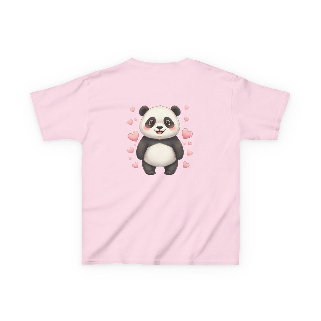 Kids Panda Tee - "Goon Panda Outfitters" Cute Panda with Hearts Kids T-Shirt