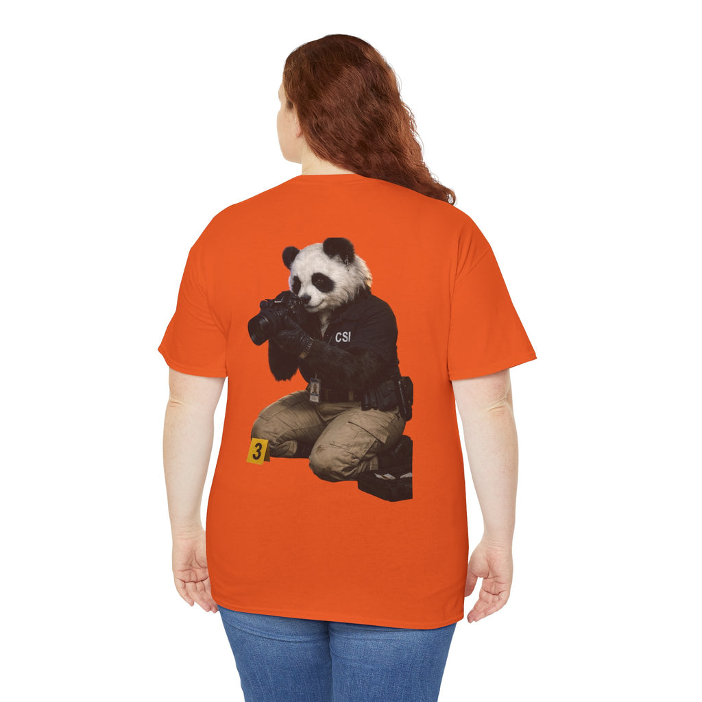 Panda Crime Scene T‑Shirt — CS Investigator Animal Graphic Tee