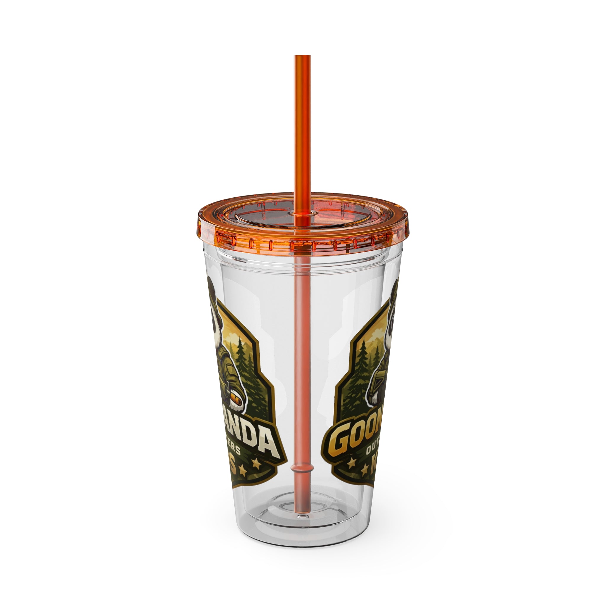Panda Splash 16oz Tumbler with Straw — Goon Squad Kids Graphic